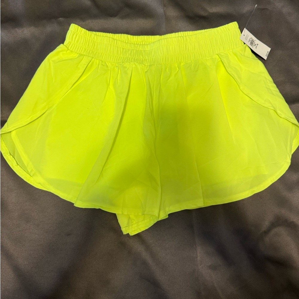 Neon Yellow Kids Shorts Size XXL (14-16)